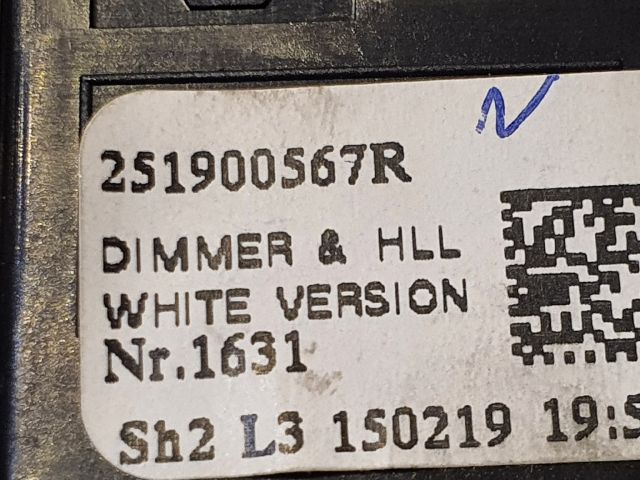 bontott RENAULT CLIO IV Fényszórómagasság Állító Kapcsoló