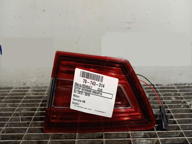 bontott RENAULT CLIO IV Jobb Belső Hátsó Lámpa