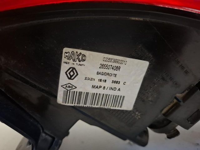 bontott RENAULT CLIO IV Jobb Külső Hátsó Lámpa