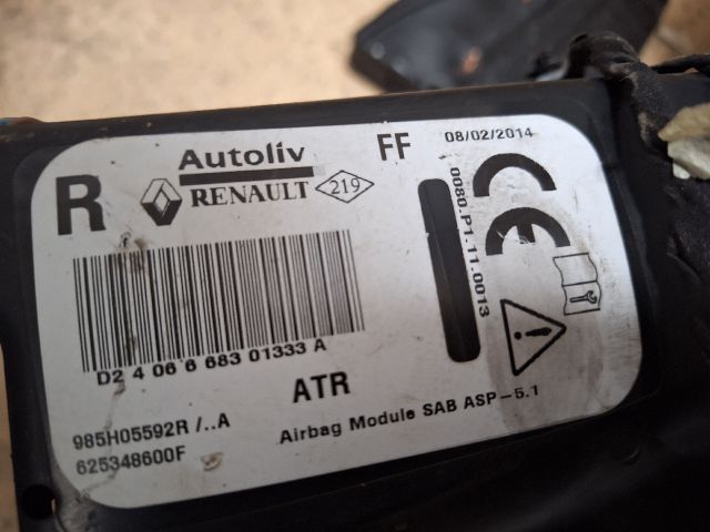 bontott RENAULT CLIO IV Jobb Oldallégzsák