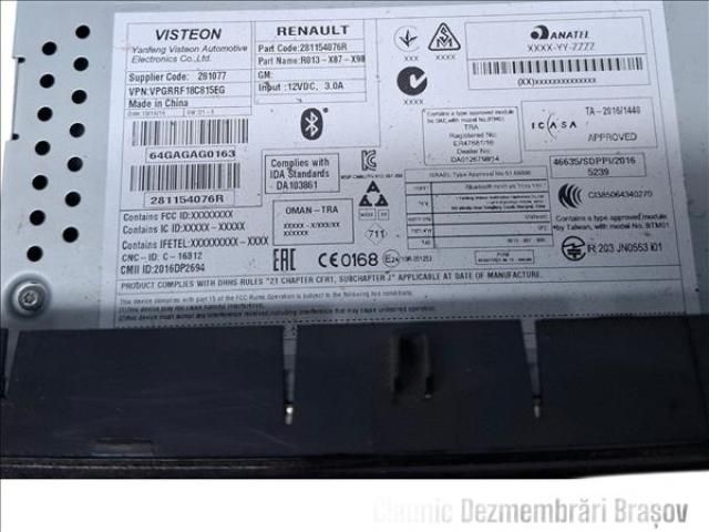 bontott RENAULT CLIO IV Rádió / CD