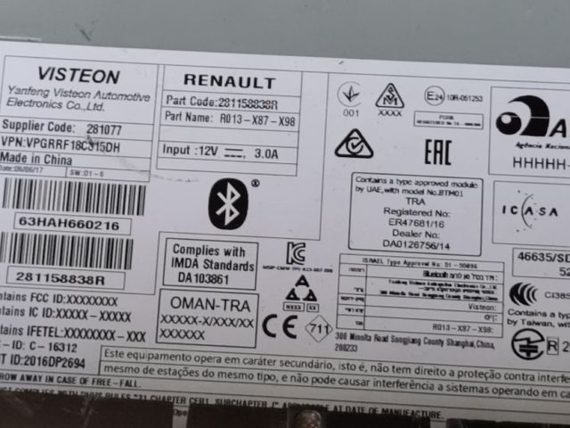 bontott RENAULT CLIO IV Rádió / CD