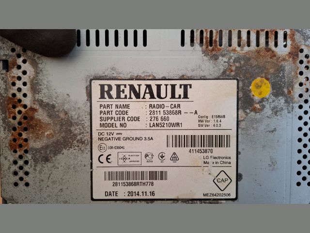 bontott RENAULT CLIO IV Rádió / CD