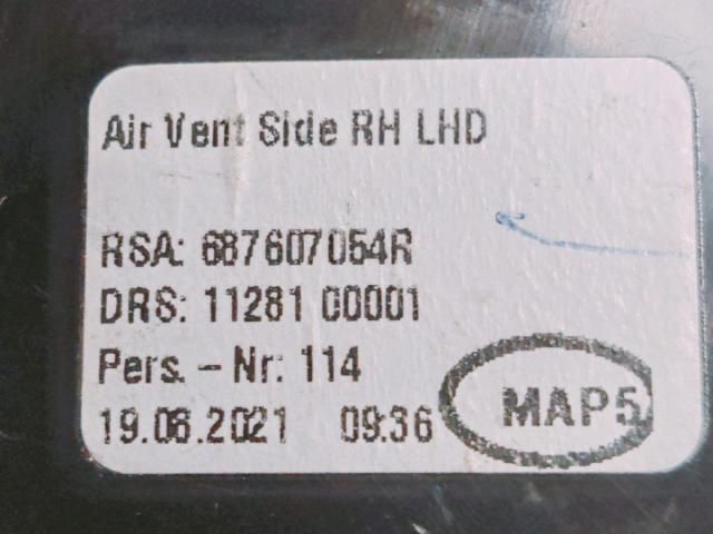 bontott RENAULT CLIO V Középső Szellőző