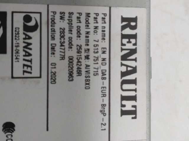 bontott RENAULT CLIO V Rádió / CD