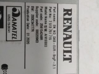 bontott RENAULT CLIO V Rádió / CD