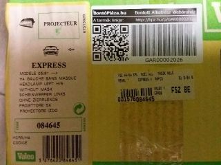 bontott RENAULT EXPRESS Bal Fényszóró