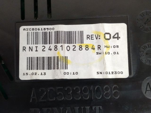 bontott RENAULT FLUENCE Kilométeróra