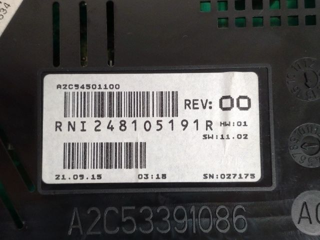 bontott RENAULT FLUENCE Kilométeróra