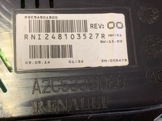 bontott RENAULT FLUENCE Kilométeróra