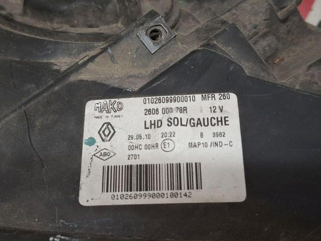 bontott RENAULT FLUENCE Bal Fényszóró