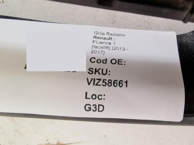 bontott RENAULT FLUENCE Hűtőrács