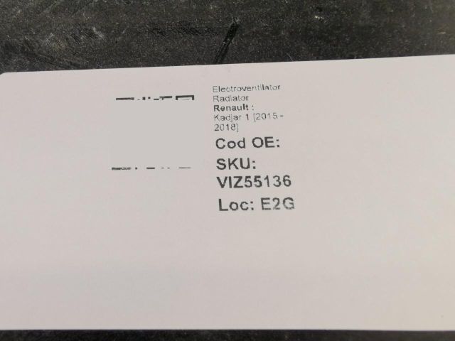 bontott RENAULT KADJAR Hűtőventilátor