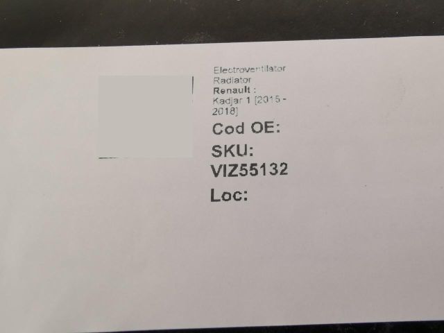 bontott RENAULT KADJAR Hűtőventilátor