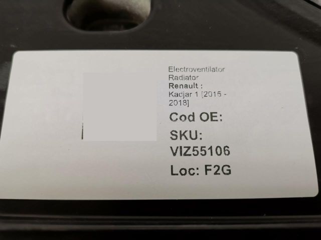 bontott RENAULT KADJAR Hűtőventilátor