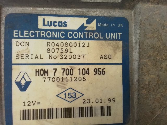 bontott RENAULT KANGOO Motorvezérlő