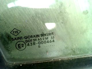 bontott RENAULT KANGOO Jobb C Oszlop Oldalablak Üveg