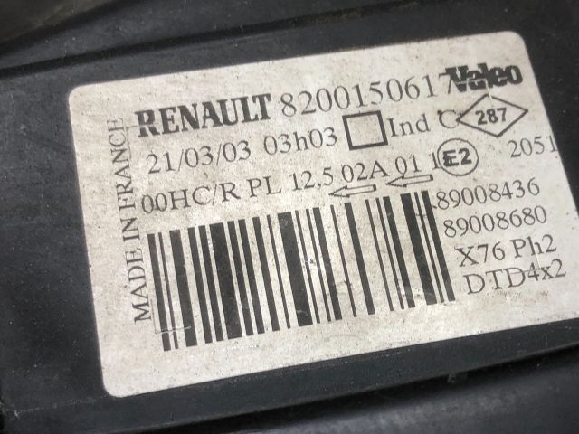 bontott RENAULT KANGOO Jobb Fényszóró