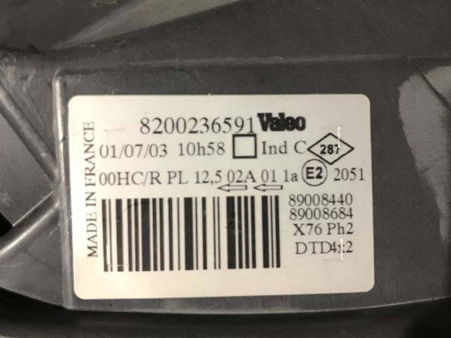 bontott RENAULT KANGOO Jobb Fényszóró