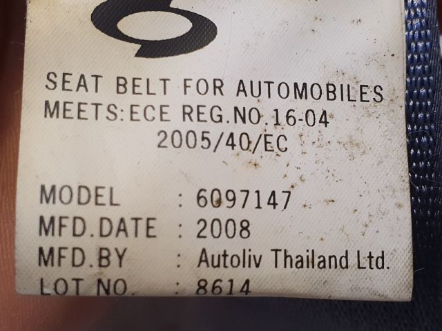 bontott RENAULT KOLEOS Jobb hátsó Biztonsági Öv