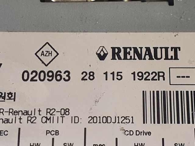 bontott RENAULT KOLEOS Rádió / CD