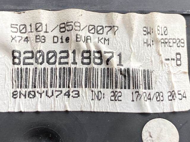 bontott RENAULT LAGUNA II Kilométeróra