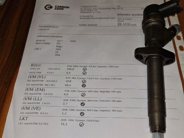 bontott RENAULT LAGUNA II Porlasztó (1 db)