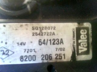 bontott RENAULT LAGUNA II Generátor