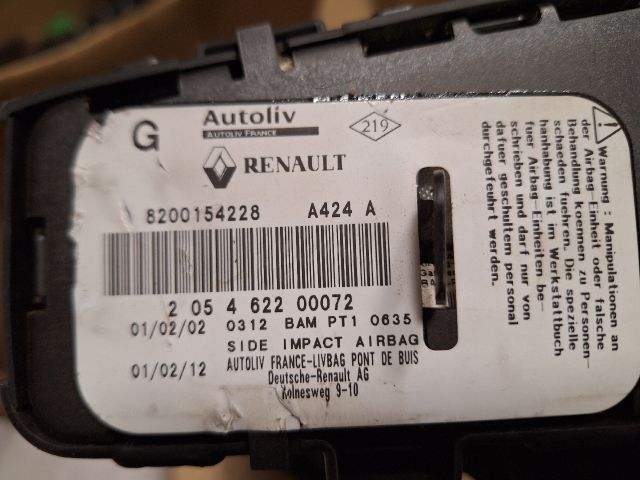 bontott RENAULT LAGUNA II Bal Oldallégzsák