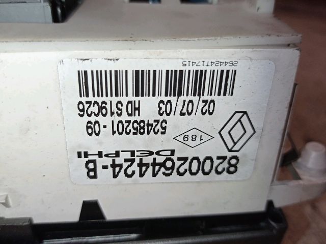 bontott RENAULT LAGUNA II Fűtéskapcsoló (digit klímás)