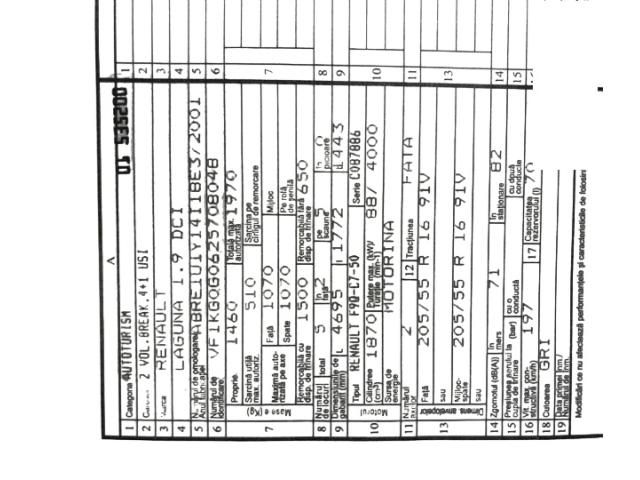 bontott RENAULT LAGUNA II Jobb hátsó Alsó Zsanér