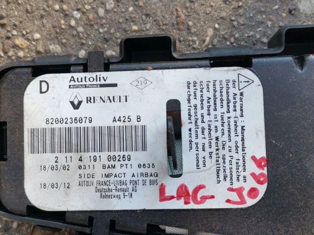 bontott RENAULT LAGUNA II Jobb Oldallégzsák