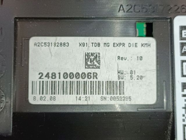 bontott RENAULT LAGUNA III Kilométeróra