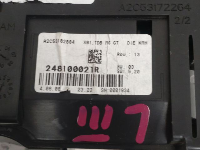 bontott RENAULT LAGUNA III Kilométeróra