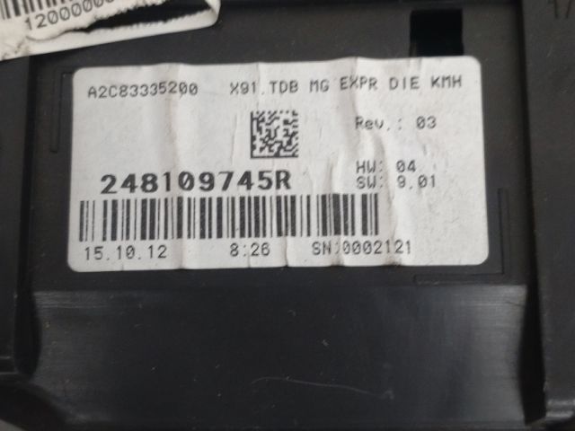 bontott RENAULT LAGUNA III Kilométeróra