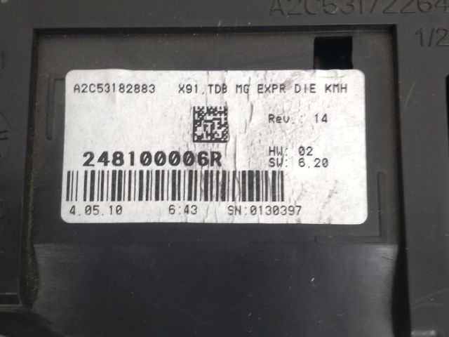 bontott RENAULT LAGUNA III Kilométeróra