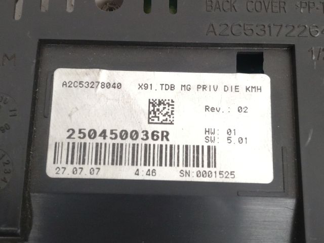 bontott RENAULT LAGUNA III Kilométeróra