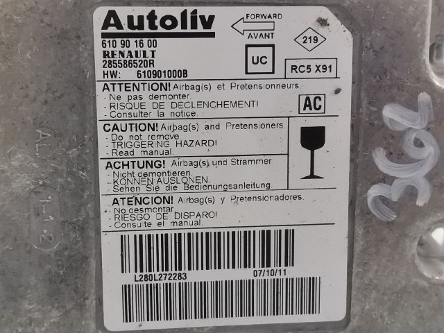 bontott RENAULT LAGUNA III Légzsák Elektronika