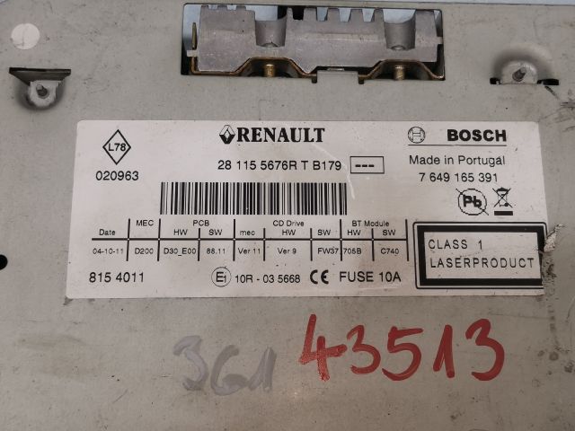 bontott RENAULT LAGUNA III Rádió / CD