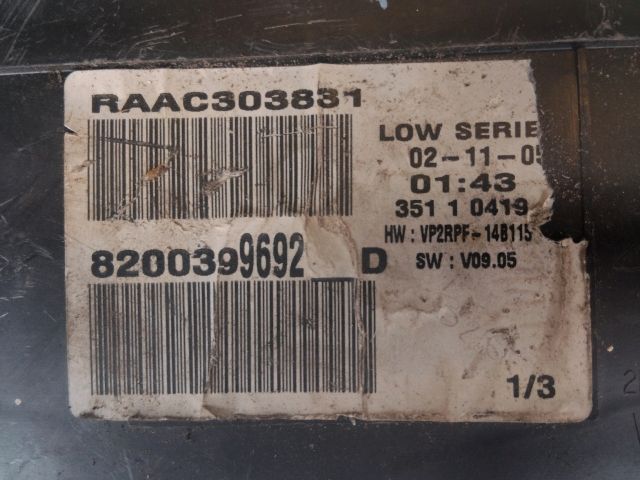 bontott RENAULT MEGANE II Kilométeróra