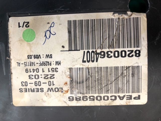 bontott RENAULT MEGANE II Kilométeróra