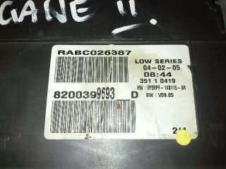 bontott RENAULT MEGANE II Kilométeróra