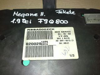 bontott RENAULT MEGANE II Kilométeróra