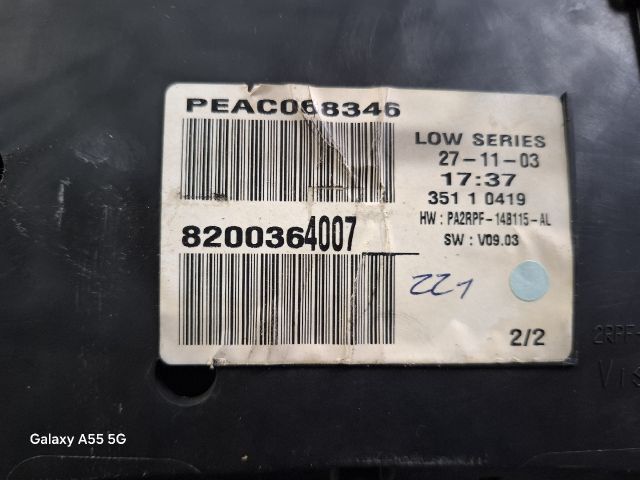 bontott RENAULT MEGANE II Kilométeróra