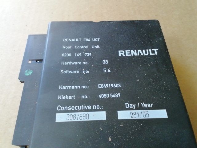 bontott RENAULT MEGANE II Cabrio Tetővezérlő