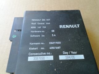 bontott RENAULT MEGANE II Cabrio Tetővezérlő