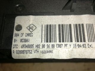 bontott RENAULT MEGANE II Fűtéskapcsoló (digit klímás)