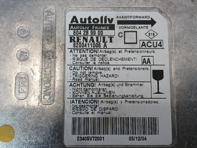 bontott RENAULT MEGANE II Légzsák Elektronika