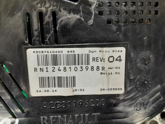 bontott RENAULT MEGANE III Kilométeróra