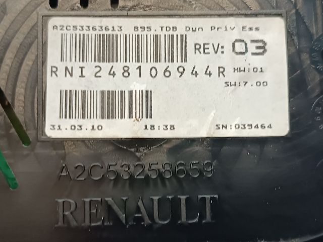 bontott RENAULT MEGANE III Kilométeróra